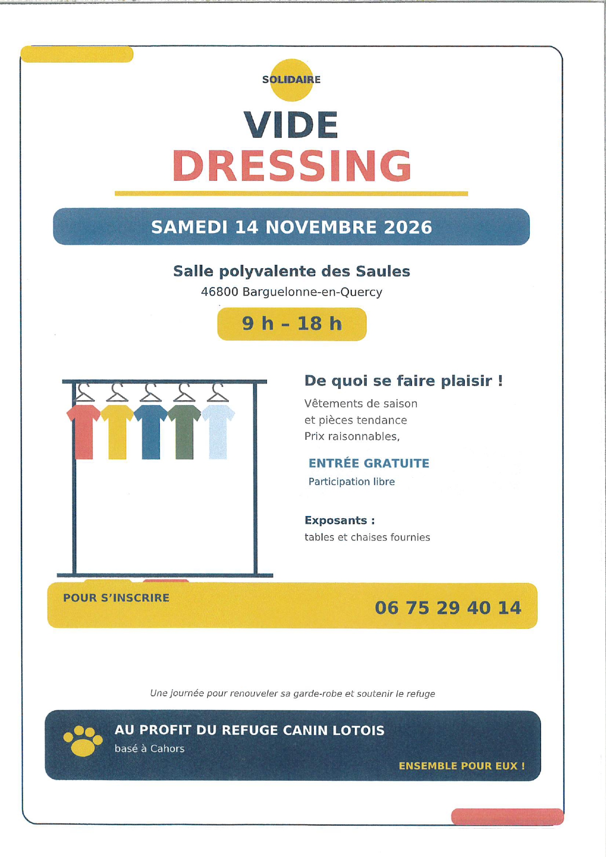Vide dressing à Barguelonne-en-Quercy