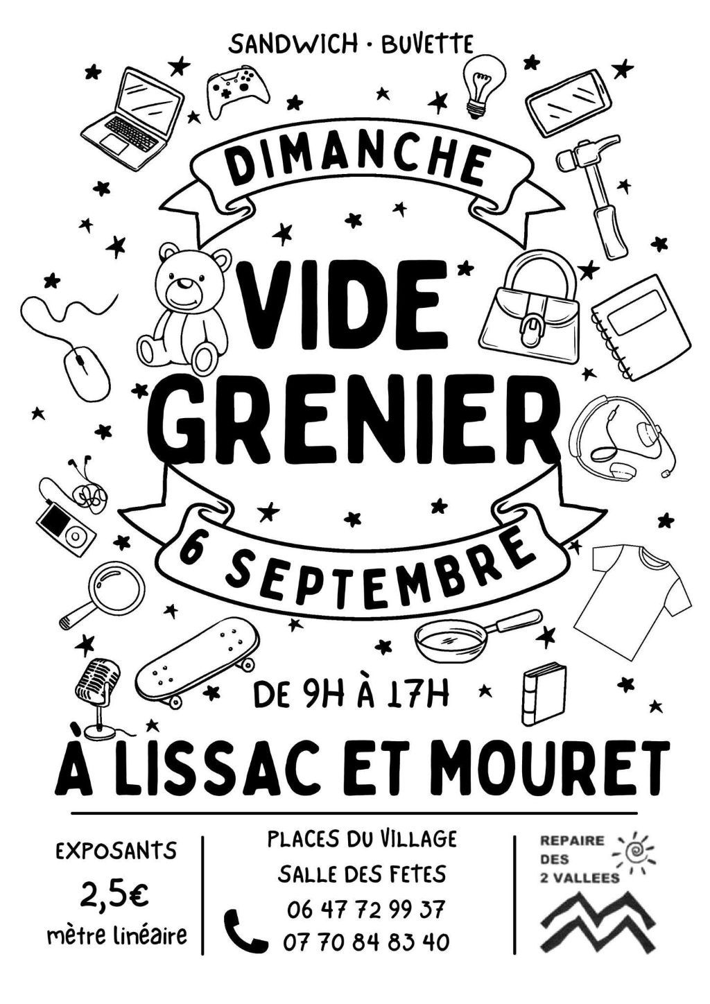 Vide-greniers à Lissac-et-Mouret