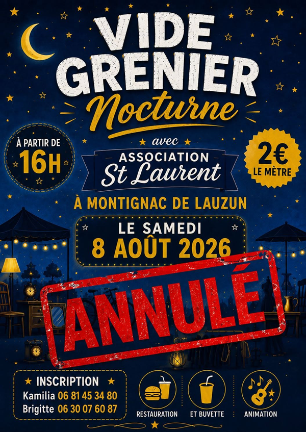 ANNULÉ - Vide-greniers nocturne