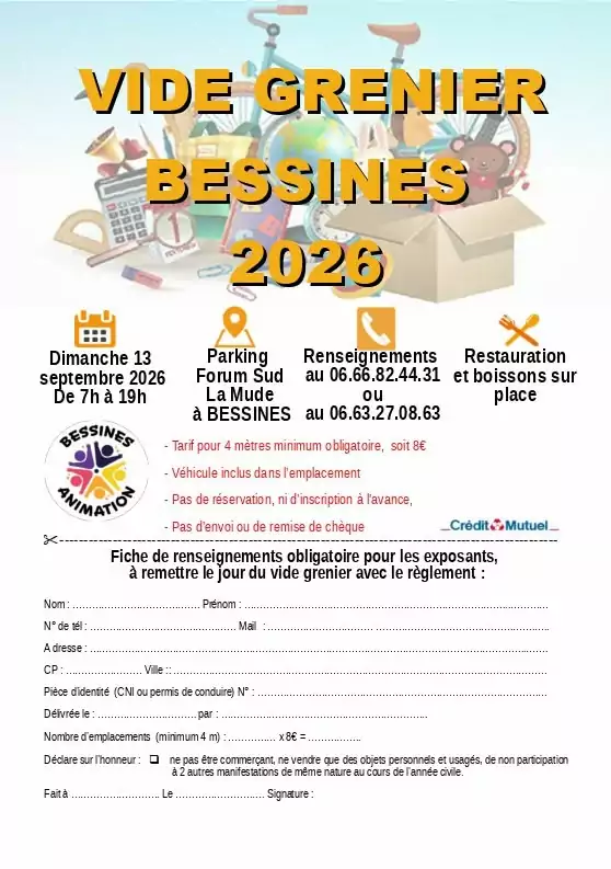 Vide greniers à Bessines