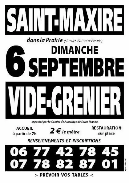 Vide-grenier à Saint-Maxire