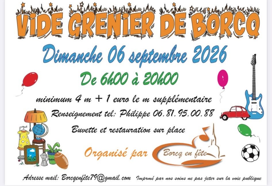 Vide grenier à Borcq-sur-Airvault