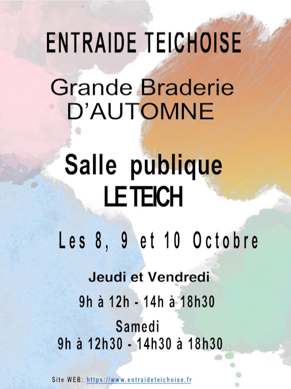 Grande Braderie d'automne de l'Entraide teichoise.