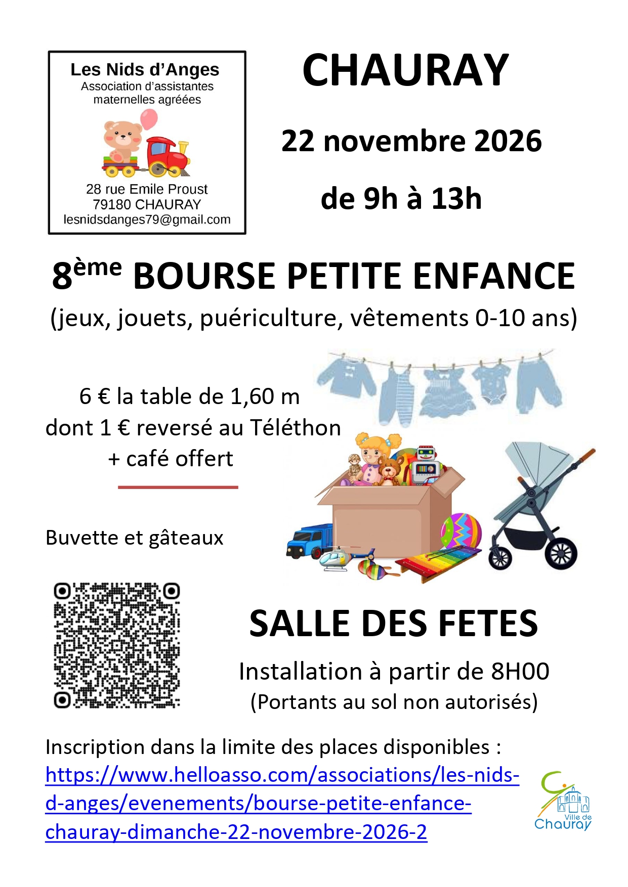 8ème Bourse petite enfance à Chauray