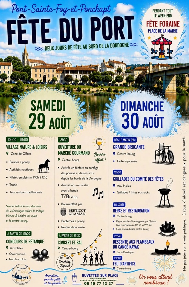Fête locale de Port-Sainte-Foy-et-Ponchapt "Fête du Port"