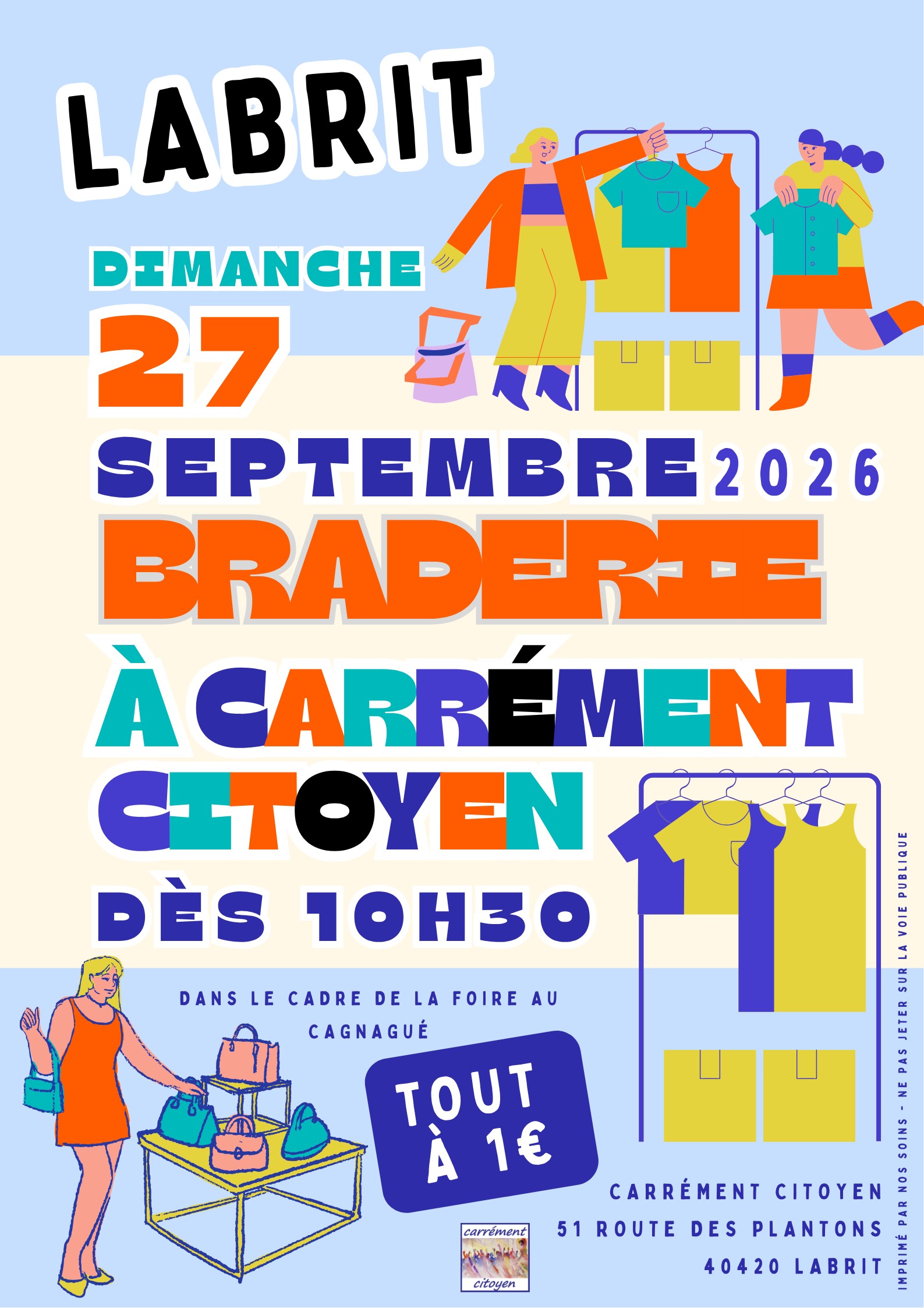 BRADERIE à Carrément Citoyen