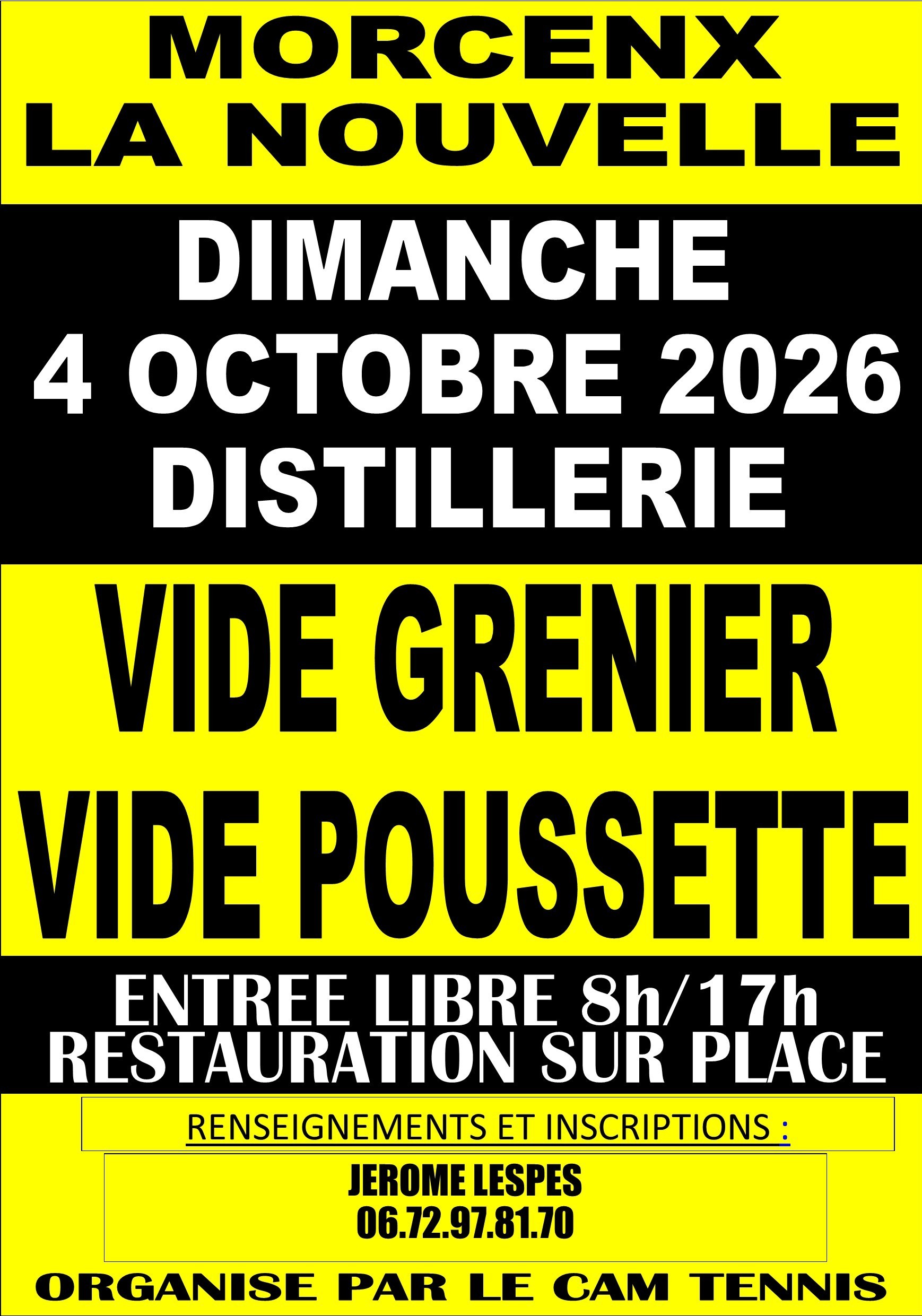Vide grenier, vide poussette - CAM Tennis