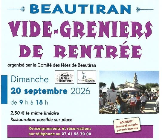 Vide grenier de rentrée