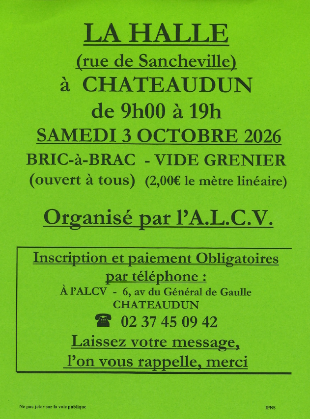 Bric-à-brac / vide-grenier de l'ALCV