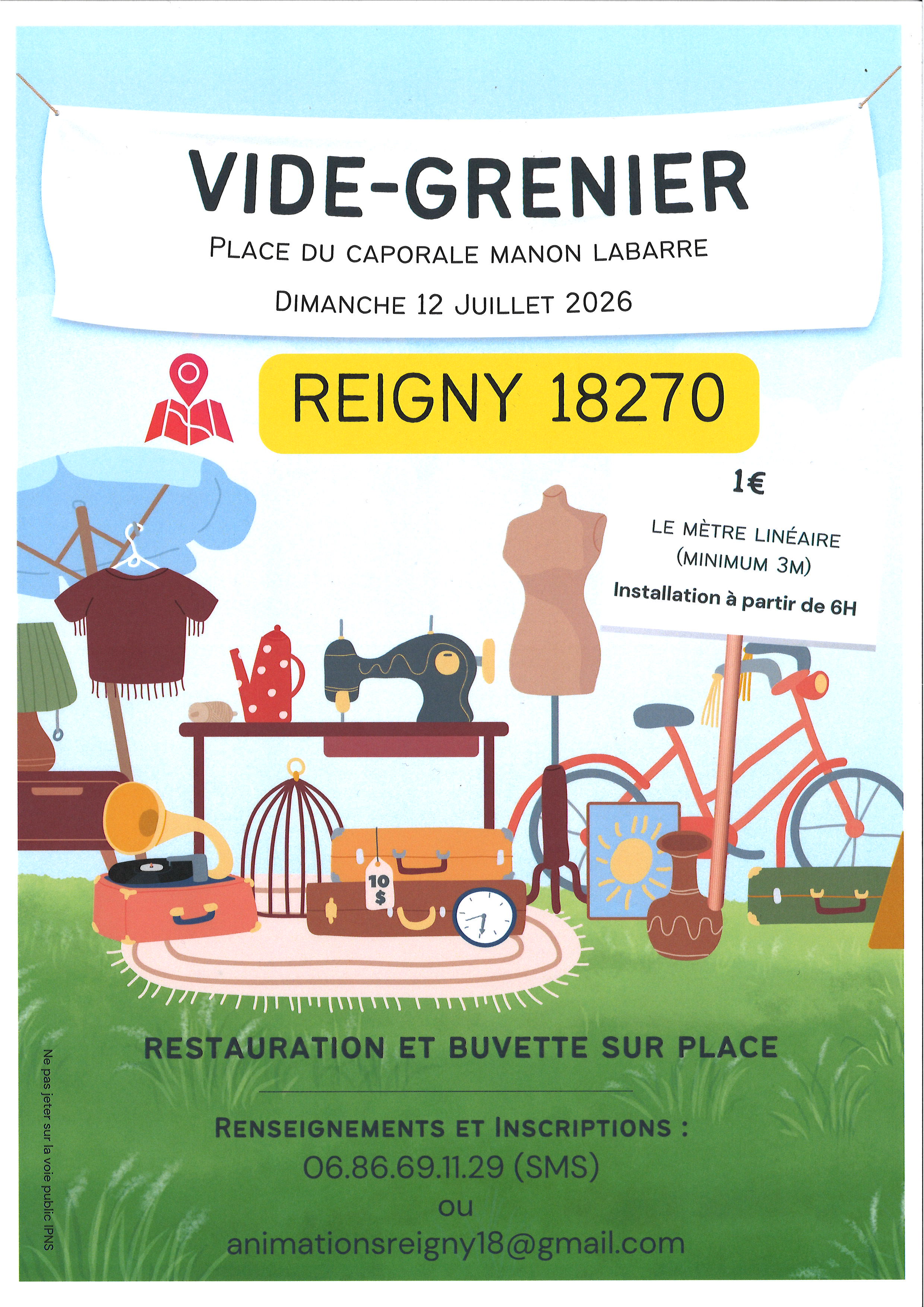 Vide Grenier sur la place à Reigny