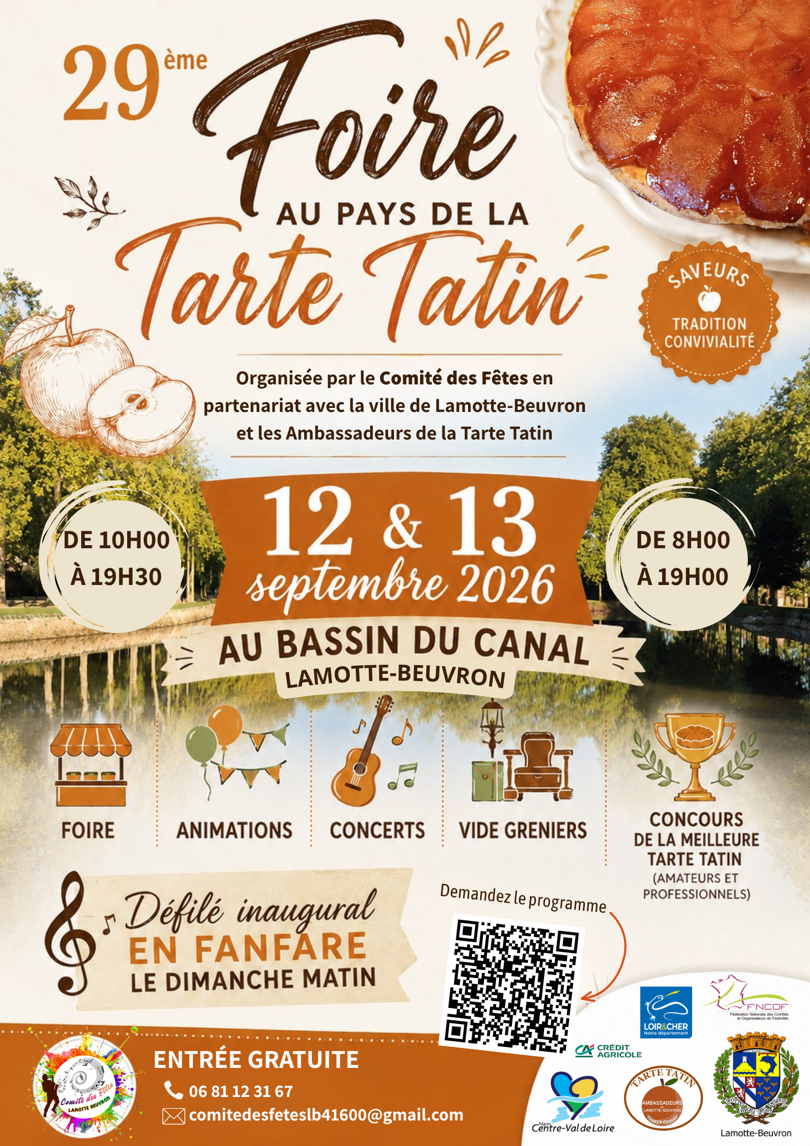 29ème Foire au Pays de la tarte Tatin au bassin du Canal à Lamotte-Beuvron