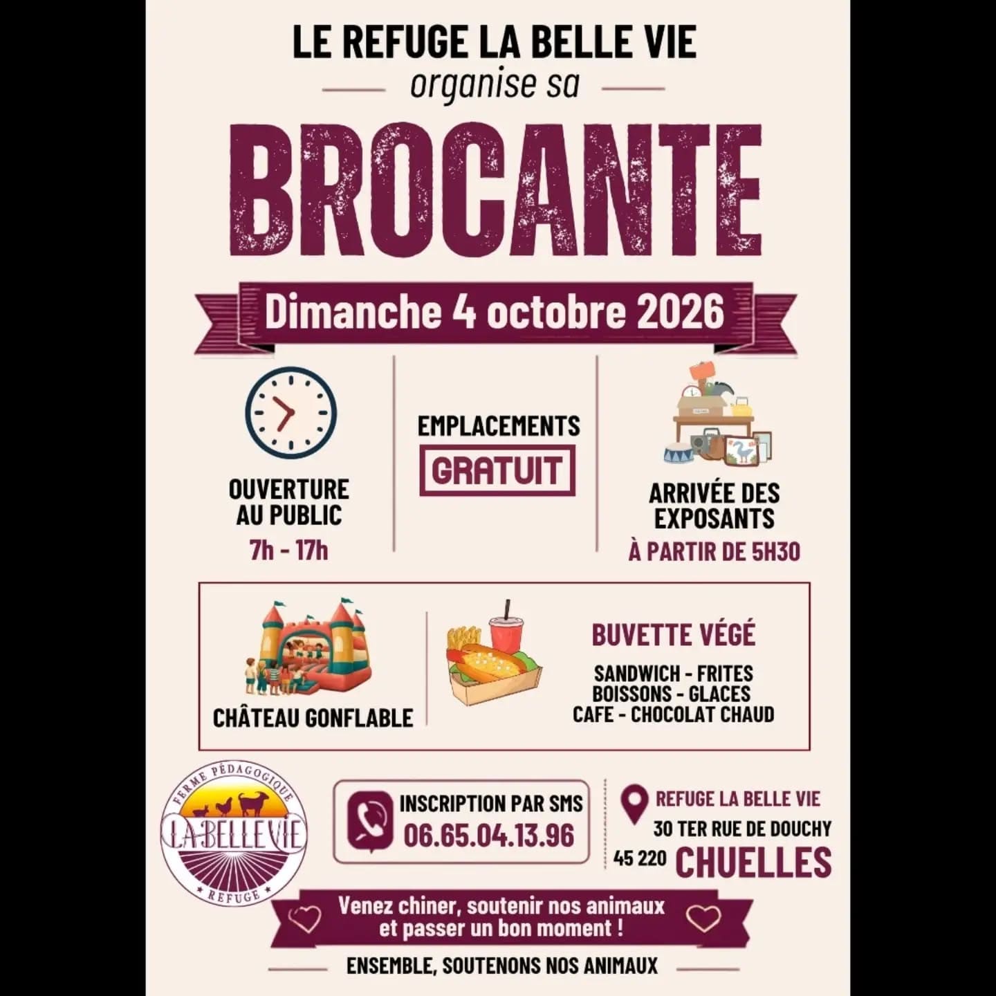 Brocante du Refuge La Belle Vie